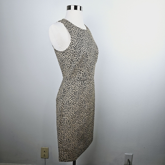J. Crew Animal Print Sleeveless Sheath Dress, size 0 - Picture 7 of 14